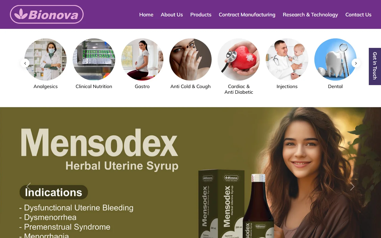 India’s leading pharmaceuticals & nutritional supplements company live screenshot