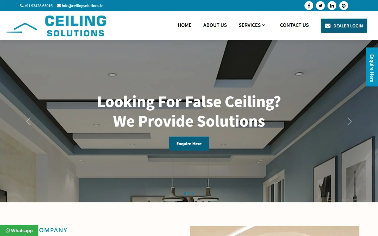 Ceiling Solutions live screenshot