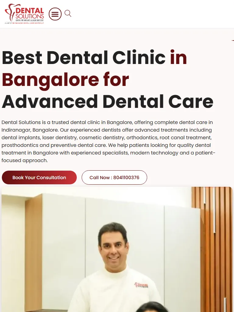 Best Dental Clinic in Indiranagar, Bangalore | Dental Solutions Tablet