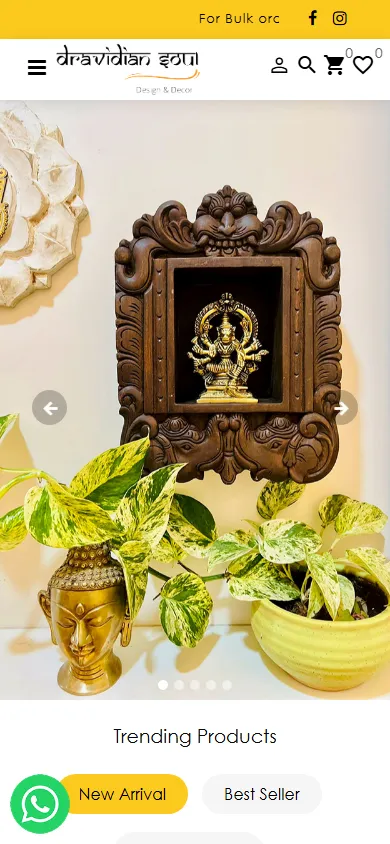 Dravidian Soul- A Luxury Home Decor, Wall Art & Divine Collection Online Store Bangalore Mobile