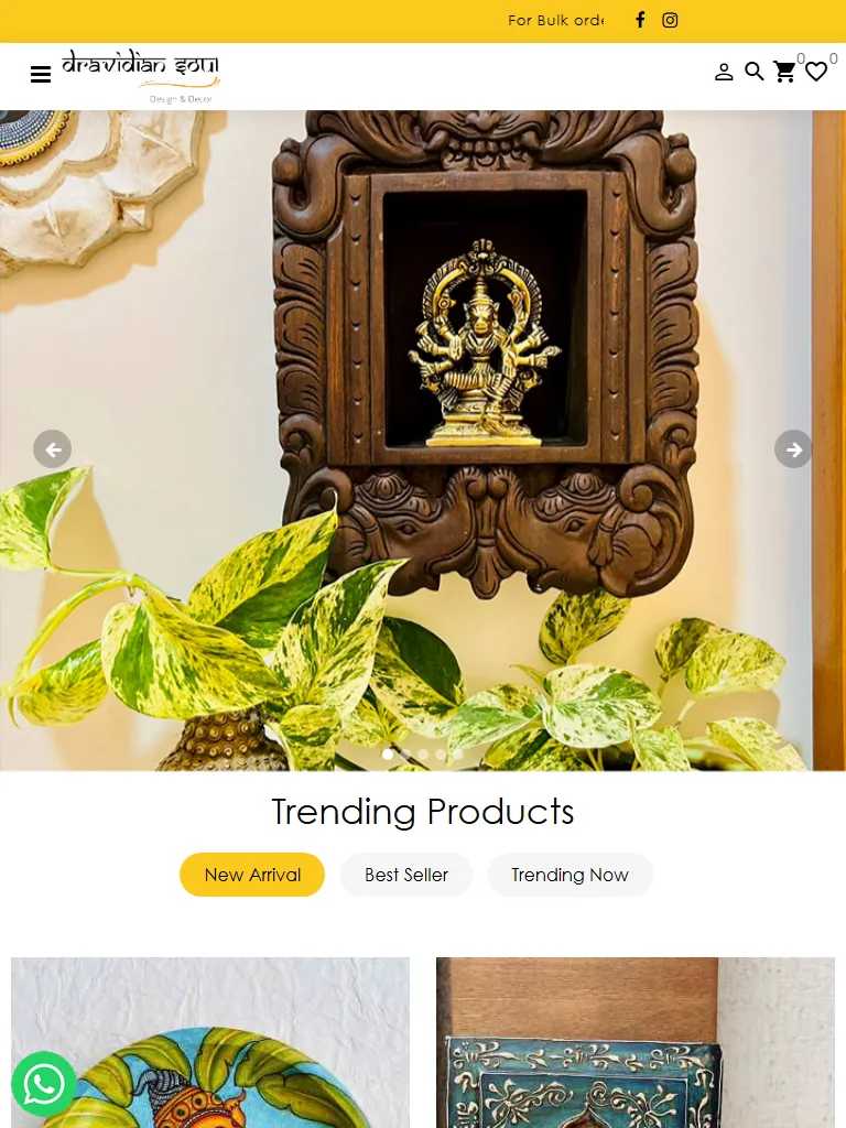 Dravidian Soul- A Luxury Home Decor, Wall Art & Divine Collection Online Store Bangalore Tablet