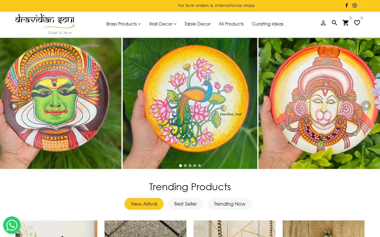 Dravidian Soul- A Luxury Home Decor, Wall Art & Divine Collection Online Store Bangalore