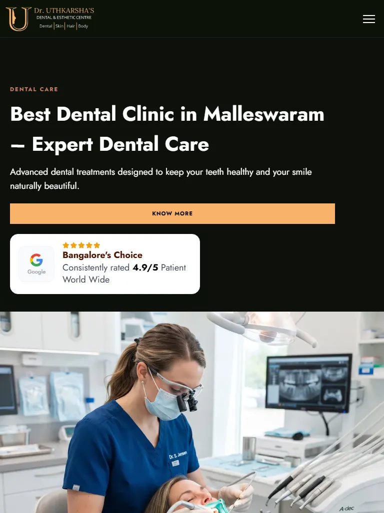 Best Dental Clinic in Malleshwaram | Expert Dentists Malleshwaram Tablet