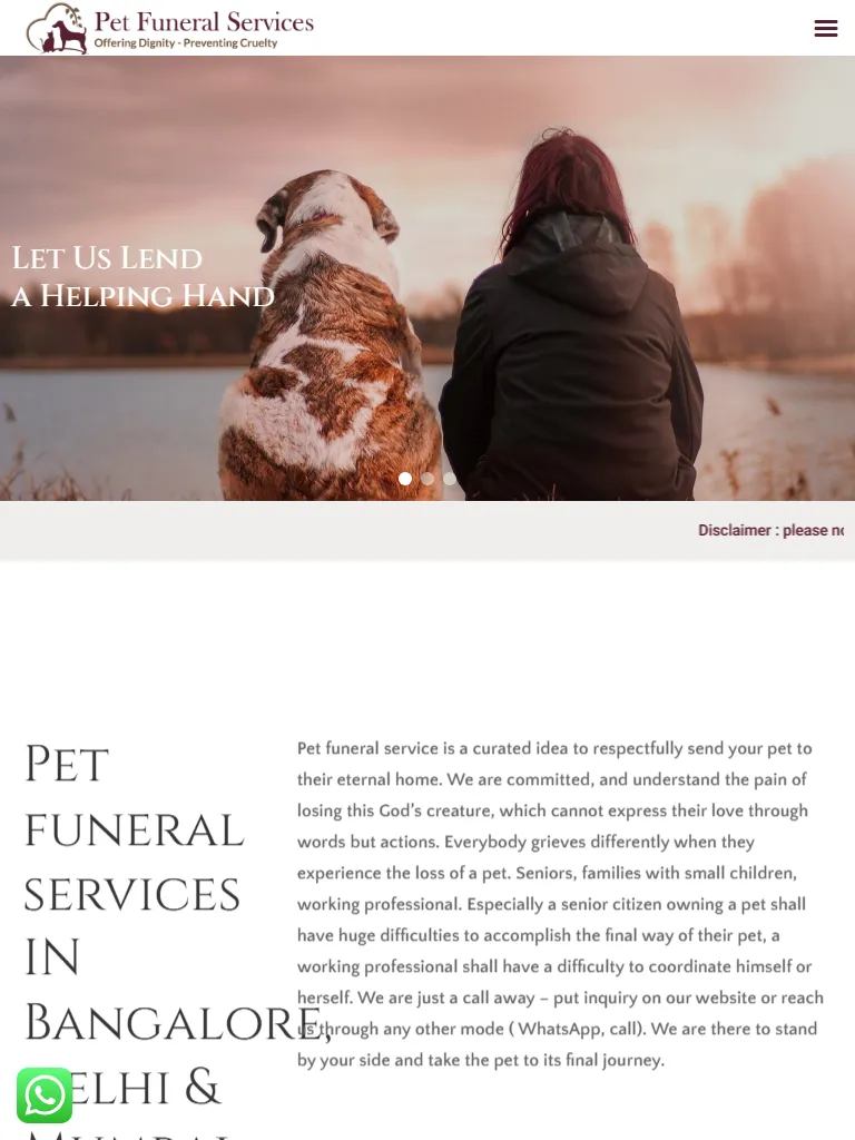 petfuneralservice Tablet