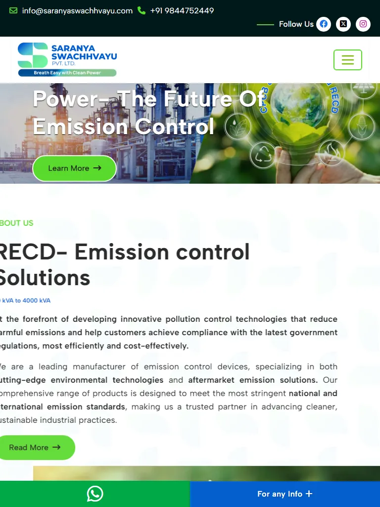 Emission Control Solutions for DG Sets | CPCB Approved Tablet