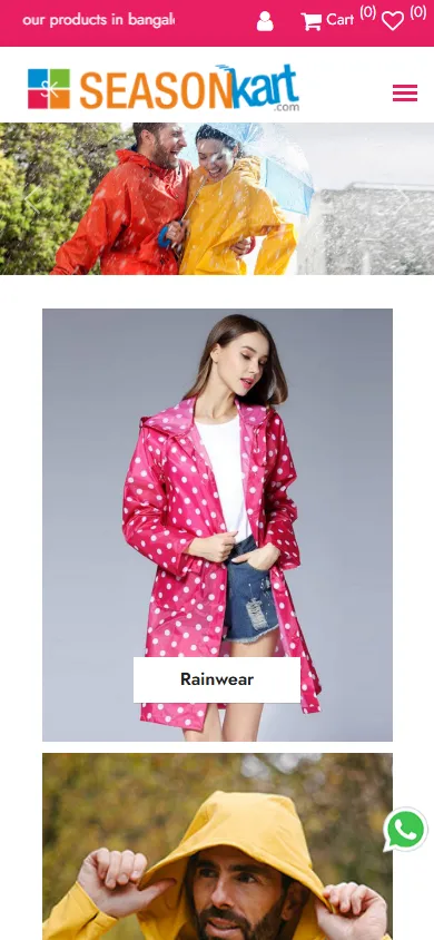 Buy Rainwear Online in India Mobile