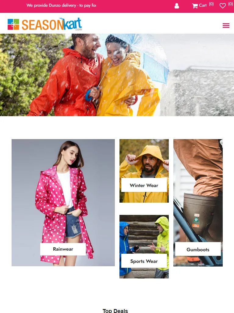 Buy Rainwear Online in India Tablet