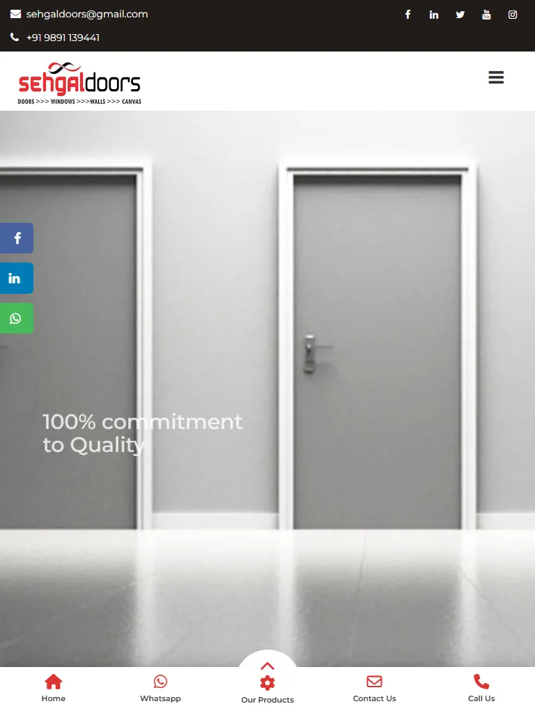 Fire Proof Doors Manufacturer | Sehgaldoor Tablet