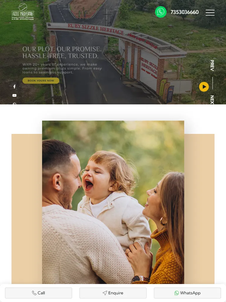 Sizzle Properties: Residential Plotted Layout Developers in East Bangalore. Tablet